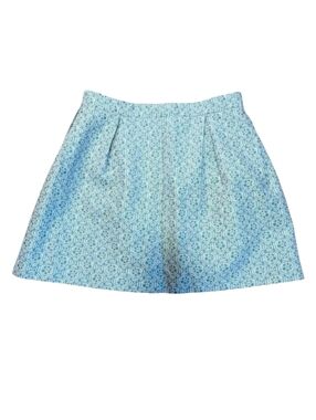 Pim + Larkin Green Jacquard Pleated Skirt